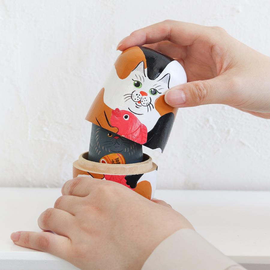 Creer マトリョーシカ 人形 ねこ 猫 お正月 縁起物 鯛 招き猫 だるま
