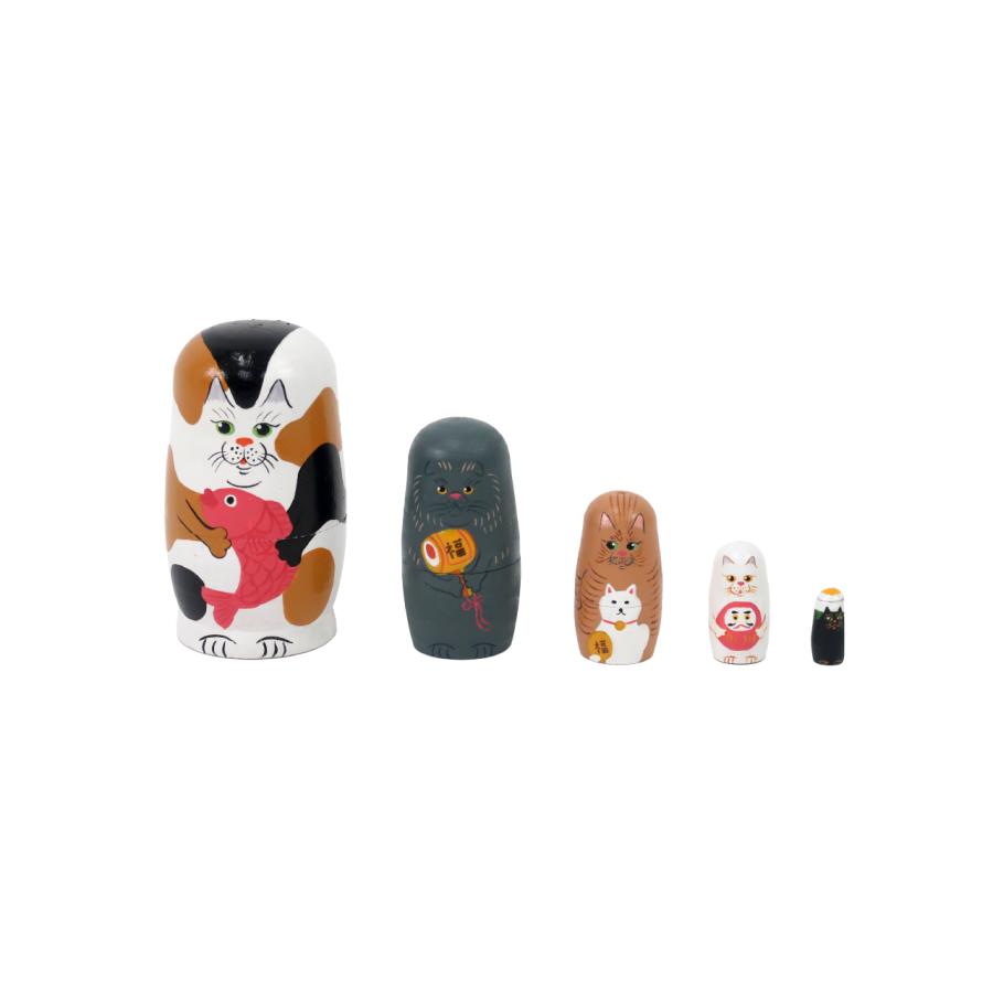 Creer マトリョーシカ 人形 ねこ 猫 お正月 縁起物 鯛 招き猫 だるま