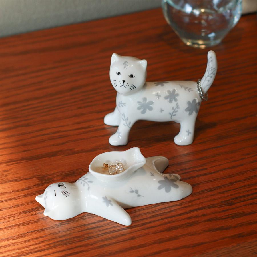 Creer トレイ インセンススタンド お香立て 猫 ねこ コーン型