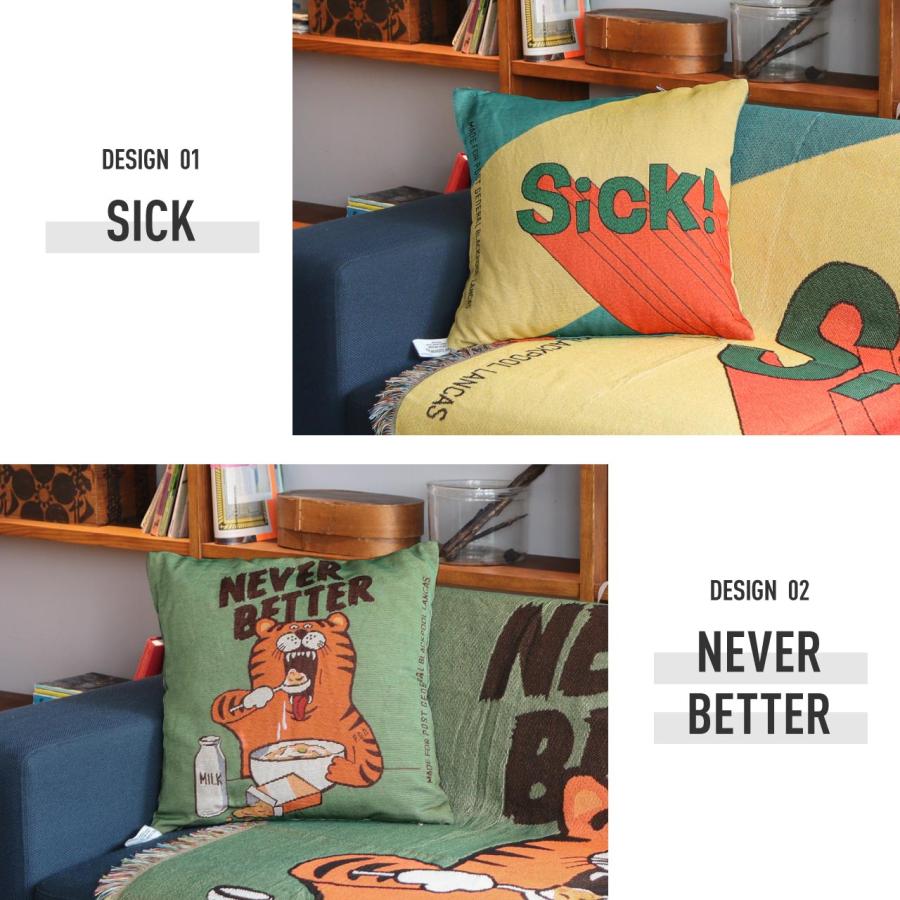 クッションカバー 45×45cm ジャガード 洗える オールシーズン インテリア クマ タイガー 公式 ポストジェネラル トゥーゴークッションカバー / 再入荷 / | POST GENERAL | 07