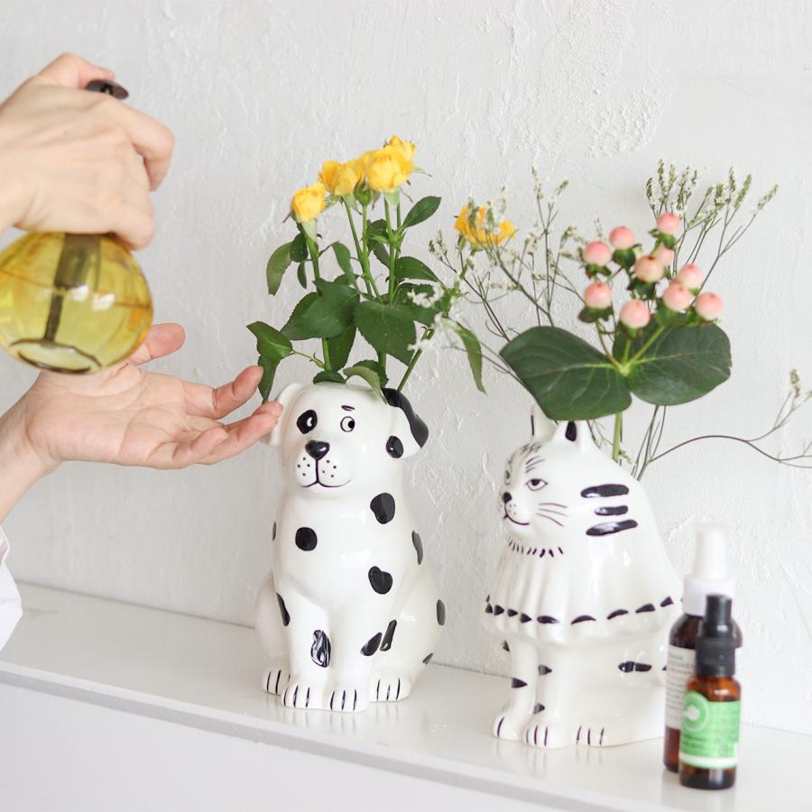 ツールスタンド キッチン フラワーベース 北欧 花瓶 動物 花びん 磁器