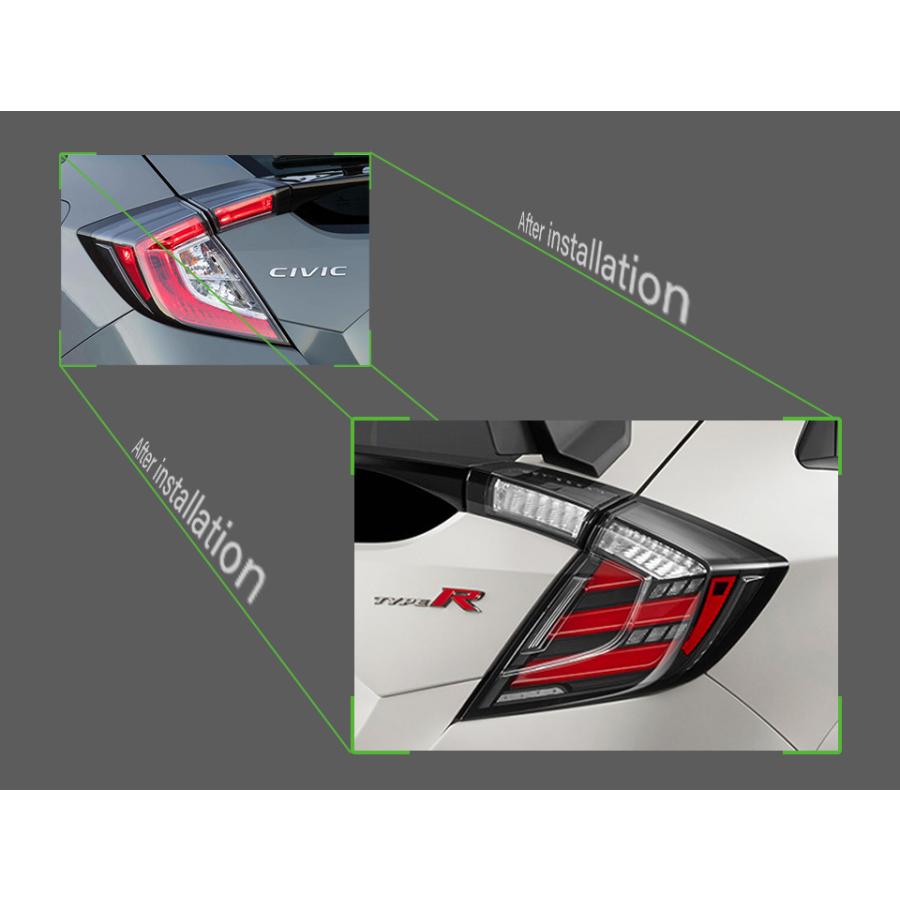 FK7,FK8 純正　加工　テールランプ USホンダ純正 シビック ハッチバック USテールランプ サイド