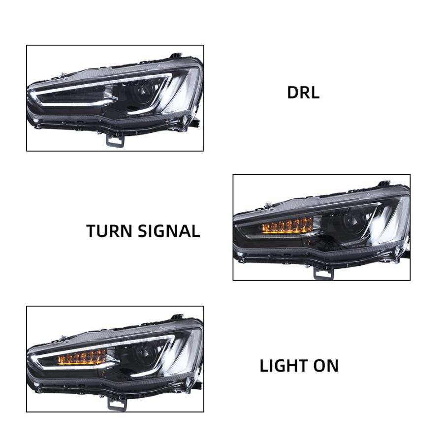 LED ヘッドライト ランサーエボリューション ランエボ CZ4A エボ10