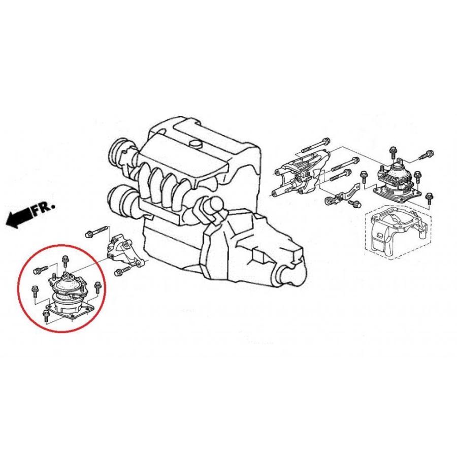 ホンダ（HONDA） エンジンマウント CL7 CL8 CL9 アコード フロント