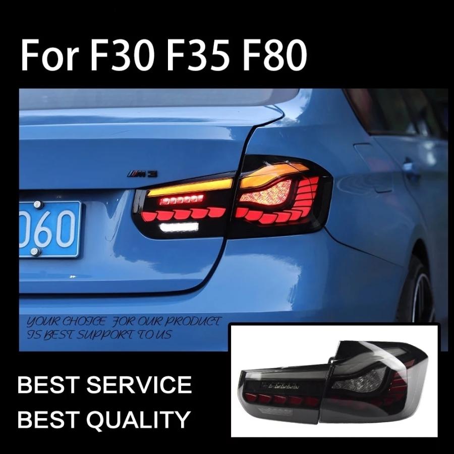 テールライト BMW F30 F35 F80 3シリーズ M3 LED '12-'19 シーケンシャルウィンカー タイプB レッド AKDの画像