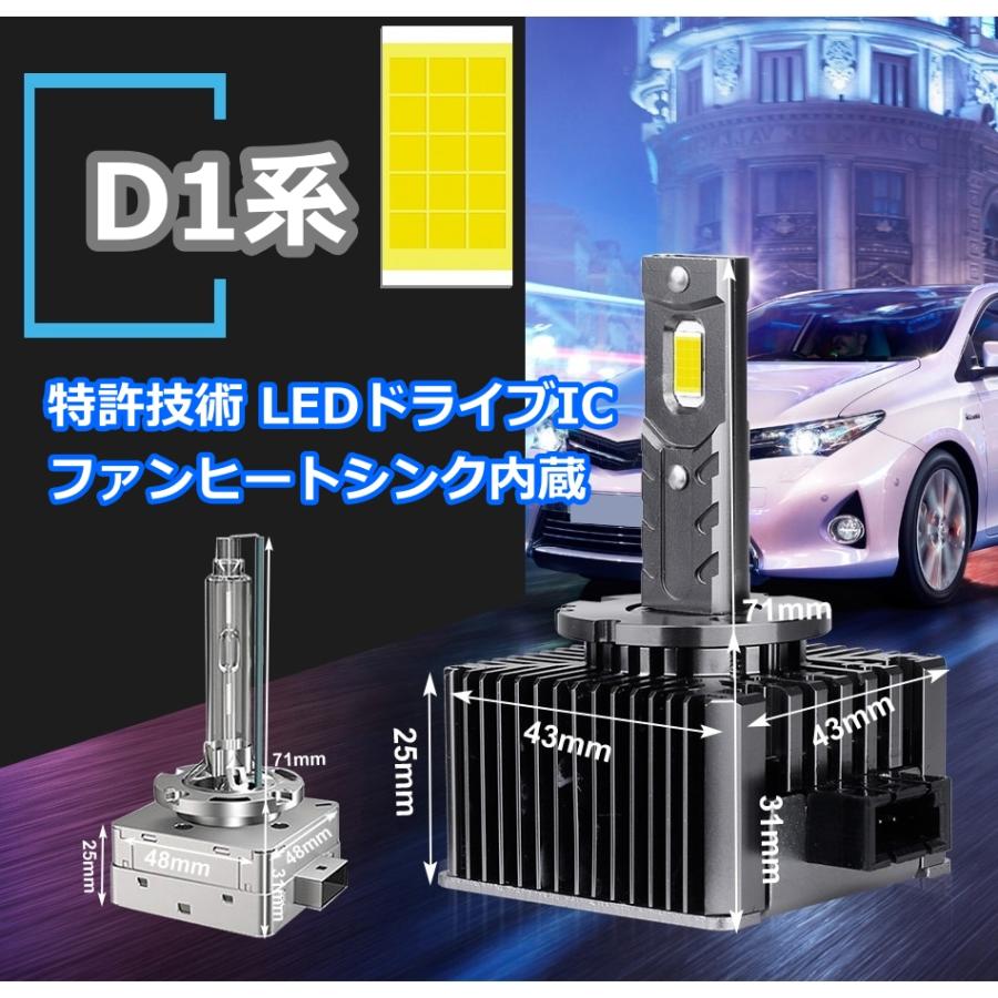 HID変換 LEDヘッドライトバルブ ロービーム eKスポーツ H81W 三菱 H14.9〜 D2S 6500K 35000lm｜510supply2｜06