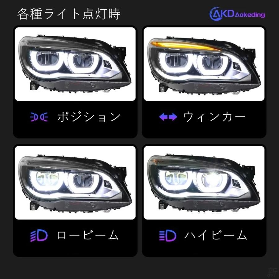 BMW LED ヘッドライト ヘッドランプ 7シリーズ F01 F02 前期 09-12 BMW