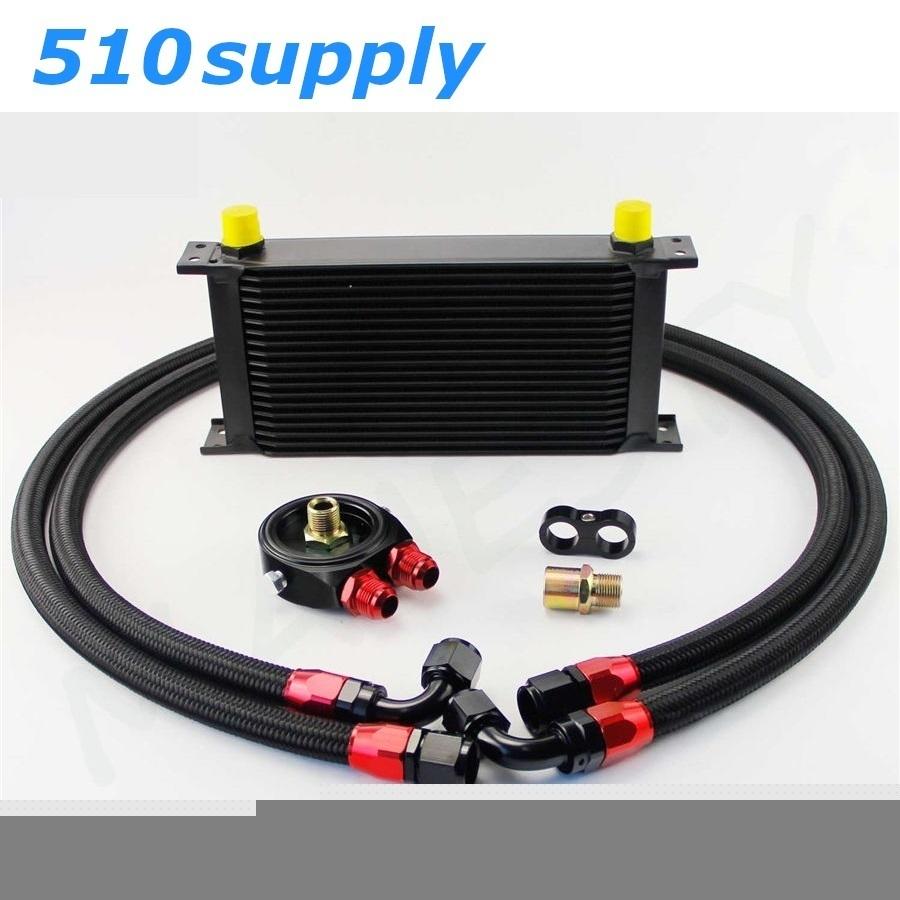 オイルクーラー 19段　9インチ　ホース付き ホンダ オイルクーラー シビック EK4 EK9 19段 汎用 type1