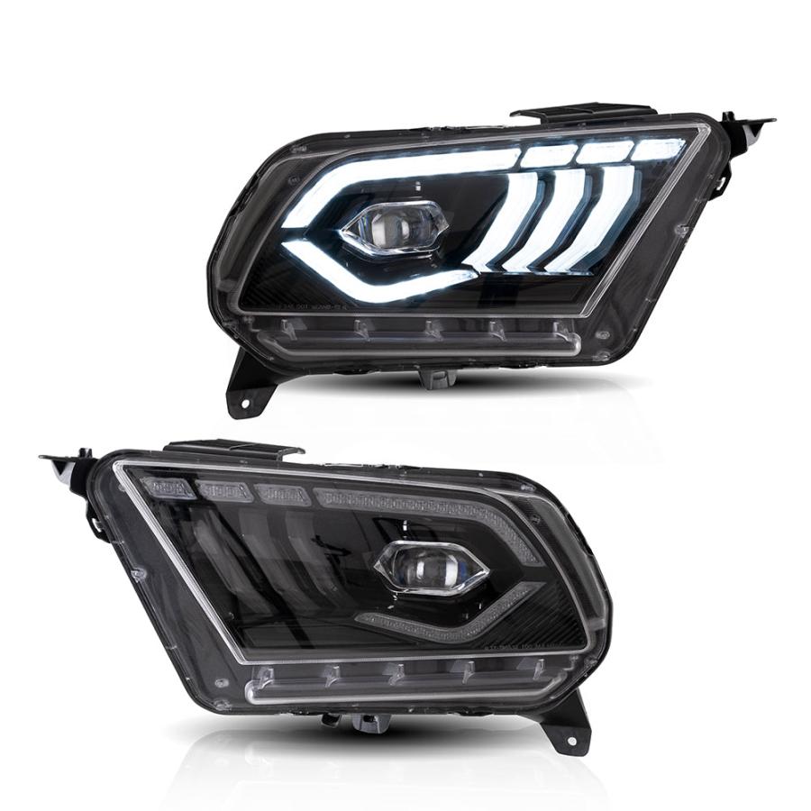 LED ヘッドライト マスタング 05-14 フォード シーケンシャルウィンカー クリア VLAND