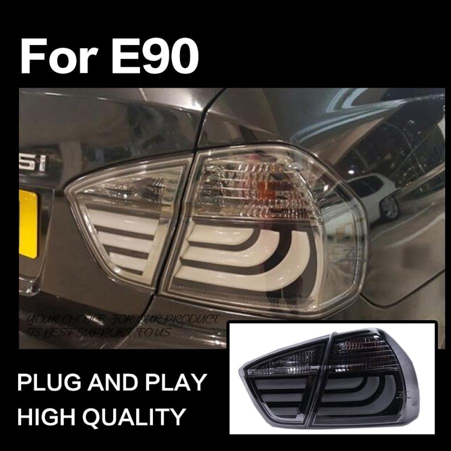 テールライト BMW E90 3シリーズ テールランプ LED TYPE-C レッド AKD_1