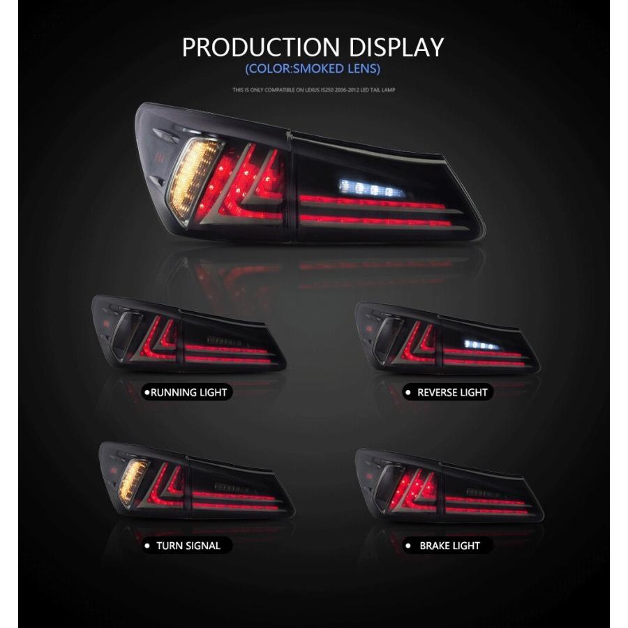 テールライト LEXUS レクサス IS250 IS350 GSE20 GSE21 GSE25 テールランプ LED RSU製 レッド 4GR-FSE 2GR-FSE