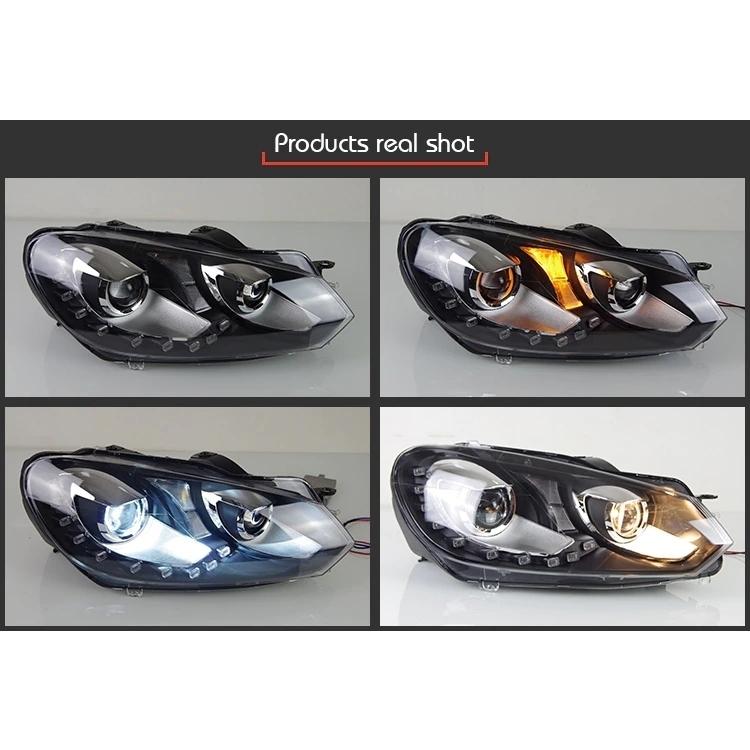 ヘッドライト フォルクスワーゲン ゴルフ6 Mk6 5K LED GOLF クリア Type-A AKDの画像