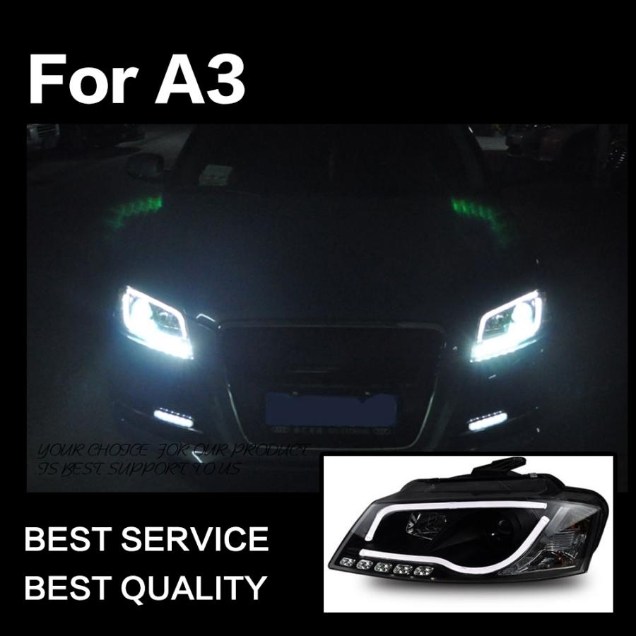 ヘッドライト AUDI アウディ A3 S3 8P LED '03-'12 クリア AKD