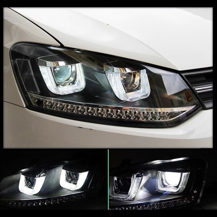 ヘッドライト フォルクスワーゲン ポロ 6R POLO LED シーケンシャルウィンカー AOKEDING｜510supply2