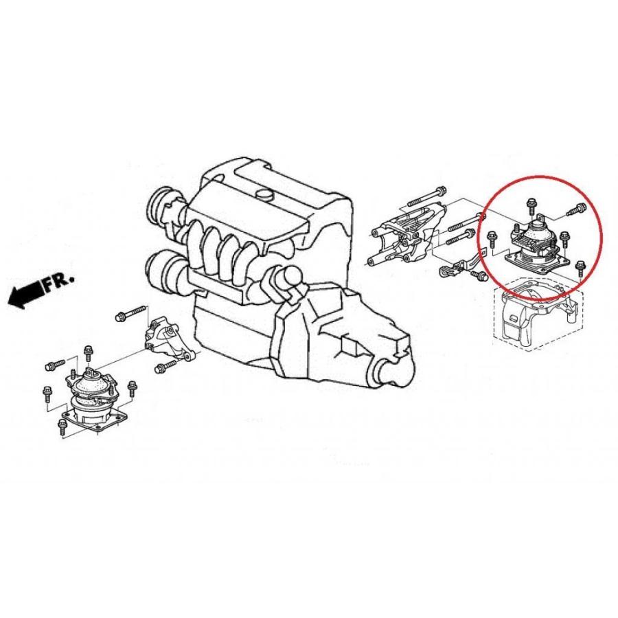 ホンダ（HONDA） エンジンマウント CL7 CL8 CL9 アコード リア ユーロR