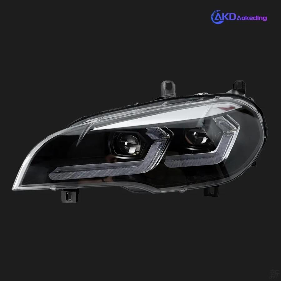 LED ヘッドライト ヘッドランプ BMW X5 E70 後期型 2011-2013 AKDの画像