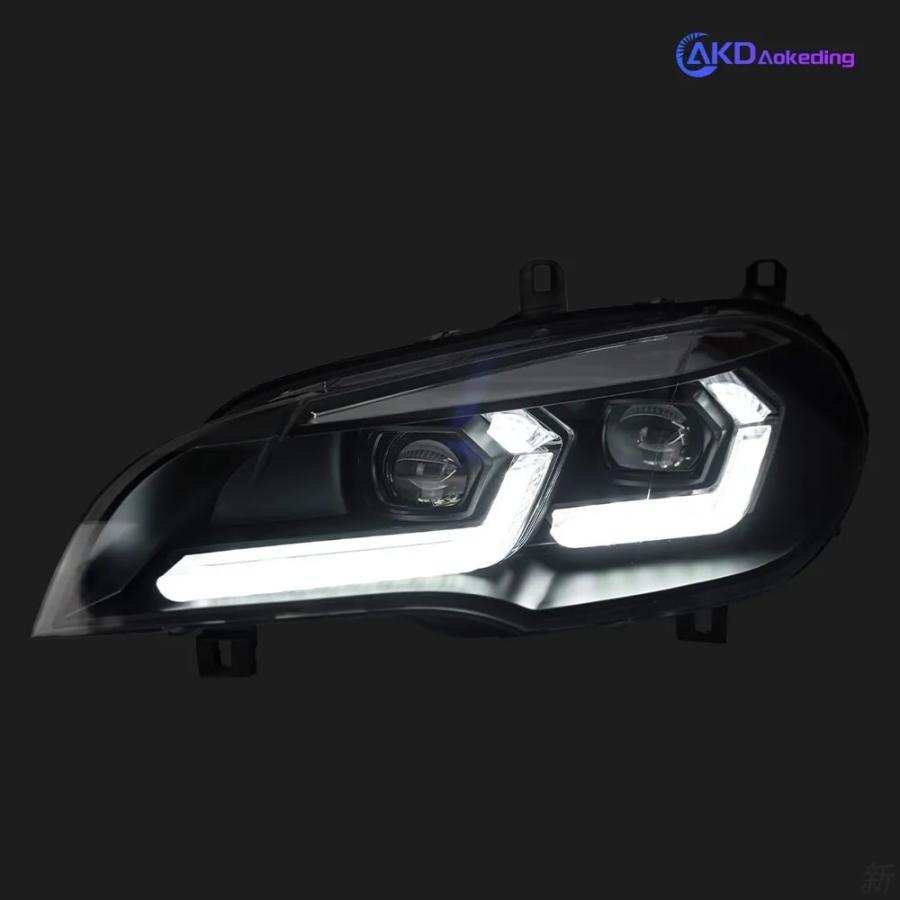 LED ヘッドライト ヘッドランプ BMW X5 E70 後期型 2011-2013 AKDの画像