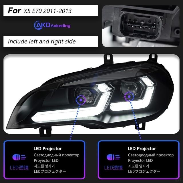 LED ヘッドライト ヘッドランプ BMW X5 E70 後期型 2011-2013 AKDの画像