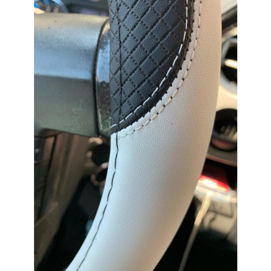 ハンドルカバー レガシィ アウトバック BS系 ステアリングカバー レザー スバル 高品質 滑り防止 衝撃吸収 選べる9色 DERMAY | SUBARU | 07