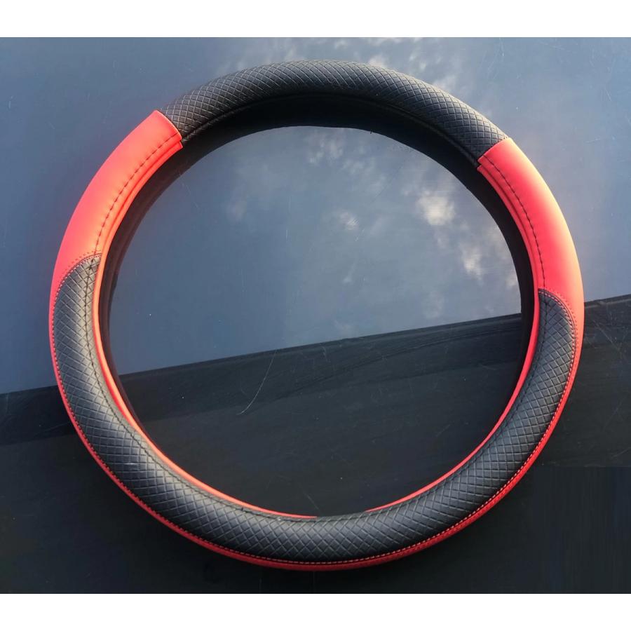 ハンドルカバー レガシィ アウトバック BS系 ステアリングカバー レザー スバル 高品質 滑り防止 衝撃吸収 選べる9色 DERMAY | SUBARU | 08