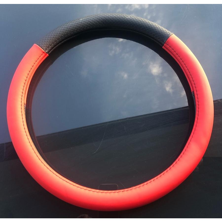 ハンドルカバー レガシィ アウトバック BS系 ステアリングカバー レザー スバル 高品質 滑り防止 衝撃吸収 選べる9色 DERMAY | SUBARU | 09