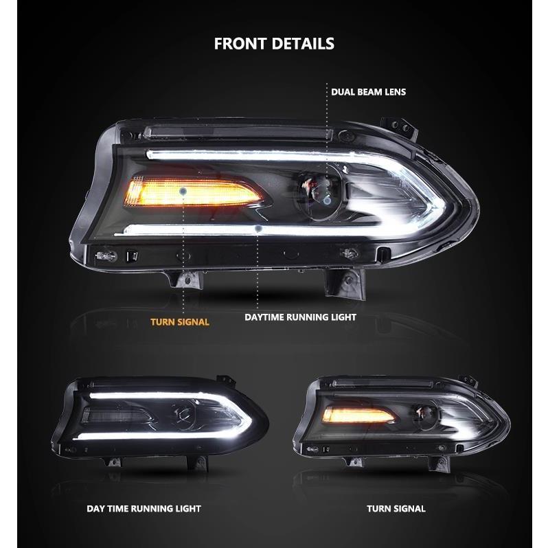 ダッジ ヘッドライト チャージャー LD '15-'19 LED クリア AKD