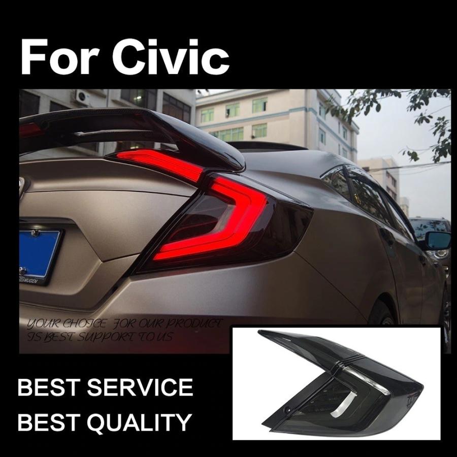 新品本物抜群 Aokeding製ホンダfc1 シビックセダンl15b L15c Ledテールライトテールランプシーケンシャルウィンカーレッドtype B 100 本物