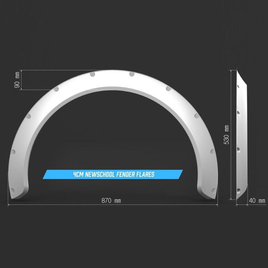 ノート オーバーフェンダー E11 40mm ABS製 左右2枚セット New School