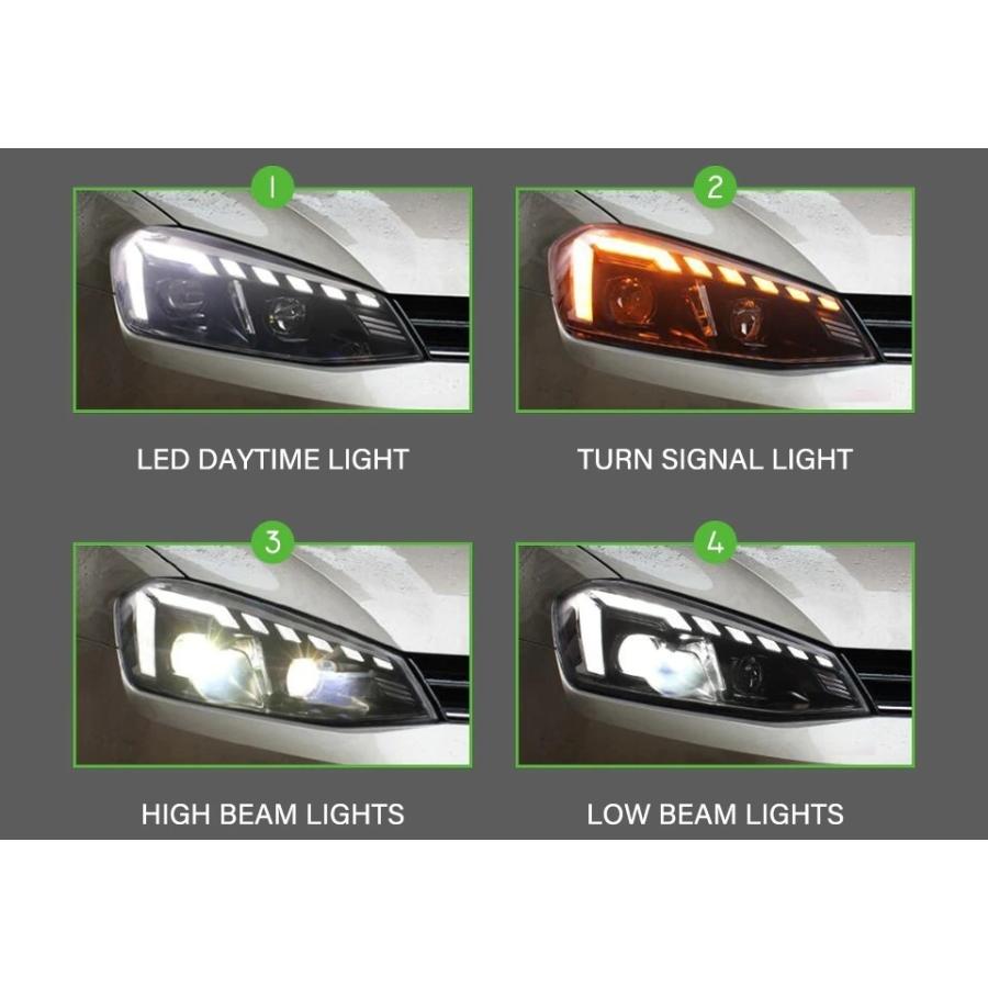 フォルクスワーゲン（Volkswagen） ゴルフ7 GOLF7 5G 前期 LED ヘッド