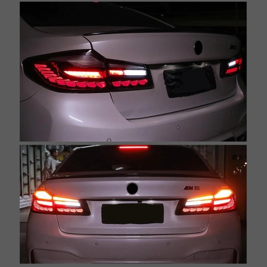 LED テールライト BMW 5シリーズ M5 G30 F90 シーケンシャルウィンカー AOKEDING タイプB クリアの画像