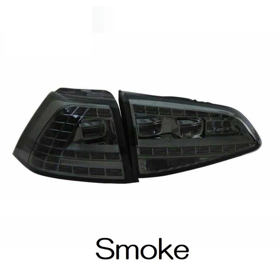 LED テールライト ゴルフ GOLF7 5G フォルクスワーゲン 前期型 シーケンシャルウィンカー AOKEDING タイプC レッド_3