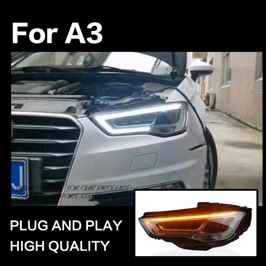 ヘッドライト アウディ 8V A3 S3 LED '13-'16 クリア AKD