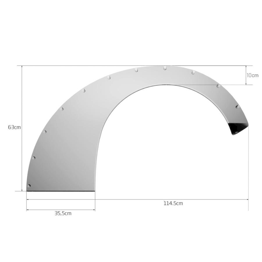 オーバーフェンダー 120mm 汎用 エアロ 左右2枚セット ABS 付属品有