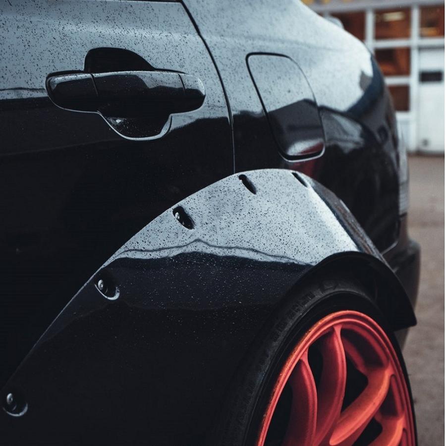 オーバーフェンダー 120mm 汎用 エアロ 左右2枚セット ABS 付属品有