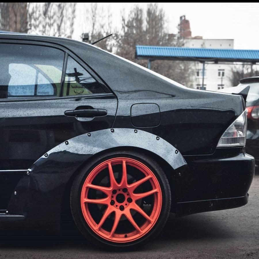 オーバーフェンダー 120mm 汎用 エアロ 左右2枚セット ABS 付属品有