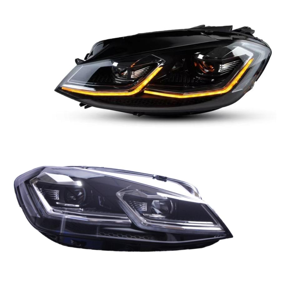 ゴルフ7 GOLF7 5G 前期 LED ヘッドライト 左右 ヘッドランプ シーケンシャルウィンカー フォルクスワーゲン AKD Aの画像