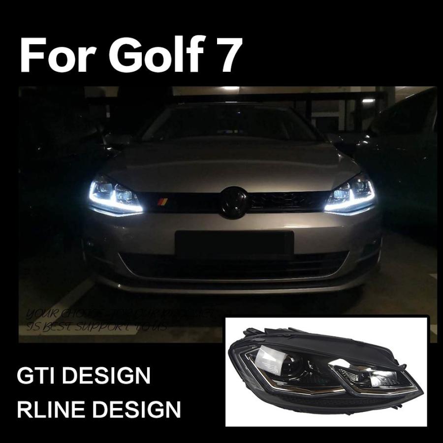 ゴルフ7 GOLF7 5G 前期 LED ヘッドライト 左右 ヘッドランプ シーケンシャルウィンカー フォルクスワーゲン AKD Aの画像