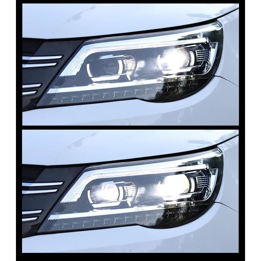 LED ヘッドライト ティグアン 5N フォルクスワーゲン '08-'11 前期 シーケンシャルウィンカー AOKEDING タイプB クリアの画像