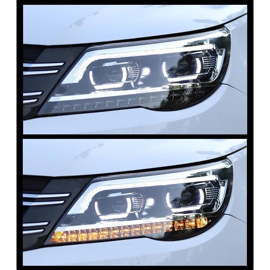 LED ヘッドライト ティグアン 5N フォルクスワーゲン '08-'11 前期 シーケンシャルウィンカー AOKEDING タイプB クリアの画像