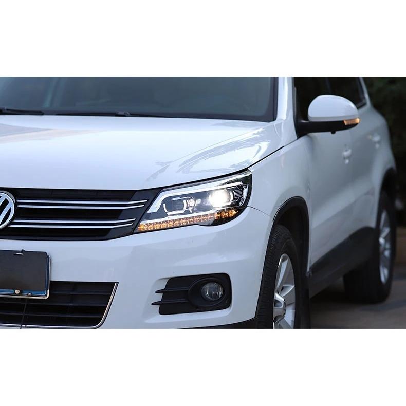 LED ヘッドライト ティグアン 5N フォルクスワーゲン '08-'11 前期 シーケンシャルウィンカー AOKEDING タイプB クリアの画像