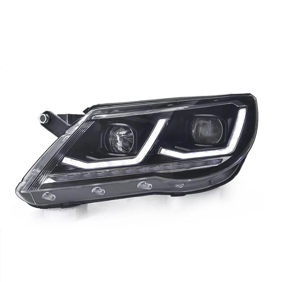 LED ヘッドライト ティグアン 5N フォルクスワーゲン '08-'11 前期 シーケンシャルウィンカー AOKEDING タイプC クリアの画像