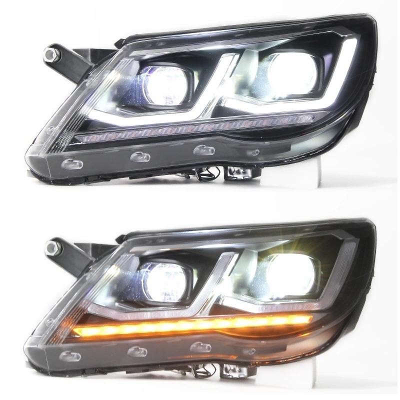 LED ヘッドライト ティグアン 5N フォルクスワーゲン '08-'11 前期 シーケンシャルウィンカー AOKEDING タイプC クリアの画像