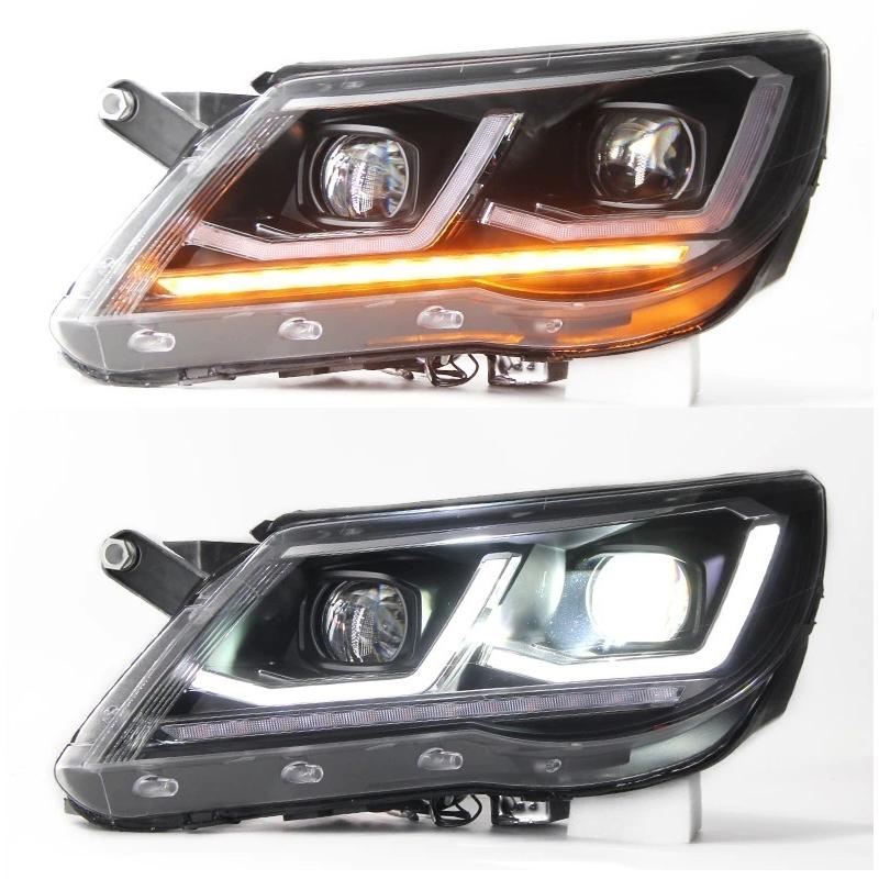 LED ヘッドライト ティグアン 5N フォルクスワーゲン '08-'11 前期 シーケンシャルウィンカー AOKEDING タイプC クリアの画像