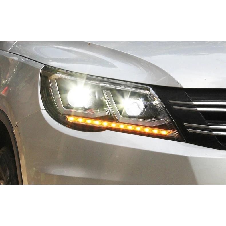 LED ヘッドライト ティグアン 5N フォルクスワーゲン '08-'11 前期 シーケンシャルウィンカー AOKEDING タイプC クリアの画像