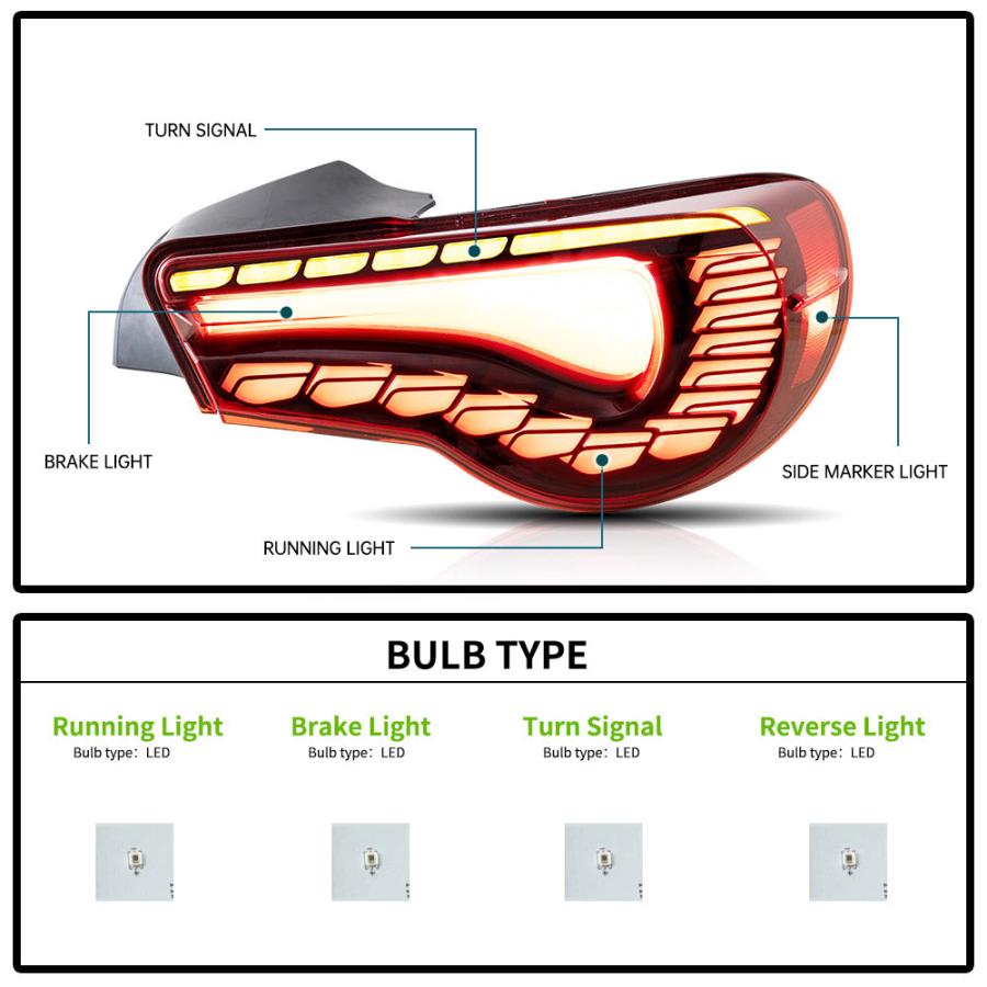 トヨタ（TOYOTA） LED テールライト 86 BRZ ZN6 ZC6 スバル