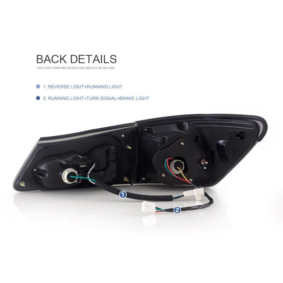 テールライト LEXUS レクサス IS250 IS350 GSE20 GSE21 GSE25 テールランプ LED RSU製 スモーク 4GR-FSE 2GR-FSE