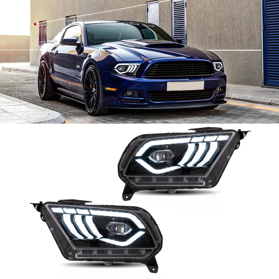 LED ヘッドライト マスタング 05-14 フォード シーケンシャルウィンカー クリア VLAND