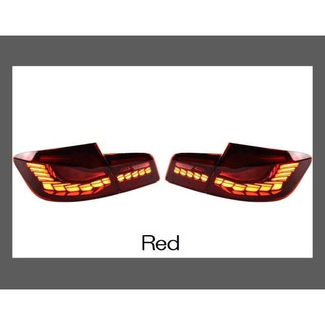 LED テールライト BMW 5シリーズ F10 '13-'16 シーケンシャルウィンカー テールランプ AOKEDING タイプB レッド