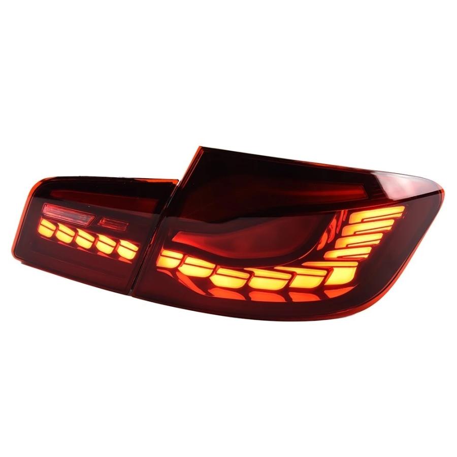 LED テールライト BMW 5シリーズ F10 '13-'16 シーケンシャルウィンカー テールランプ AOKEDING タイプB レッド