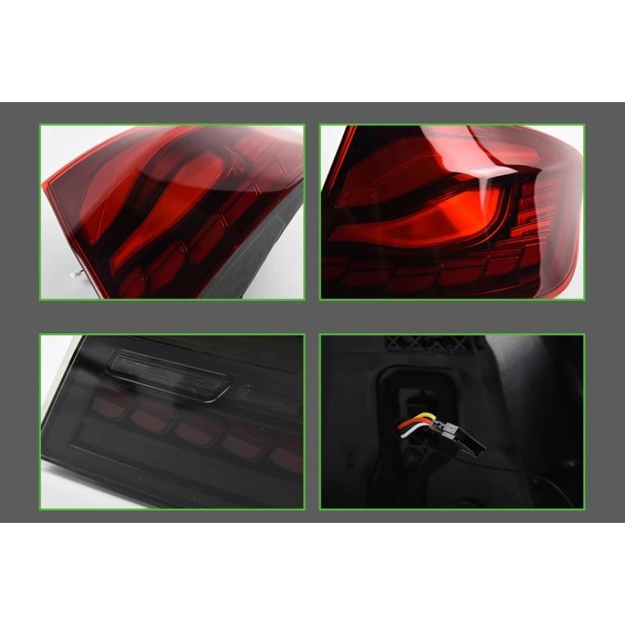 LED テールライト BMW 5シリーズ F10 '13-'16 シーケンシャルウィンカー テールランプ AOKEDING タイプB レッド
